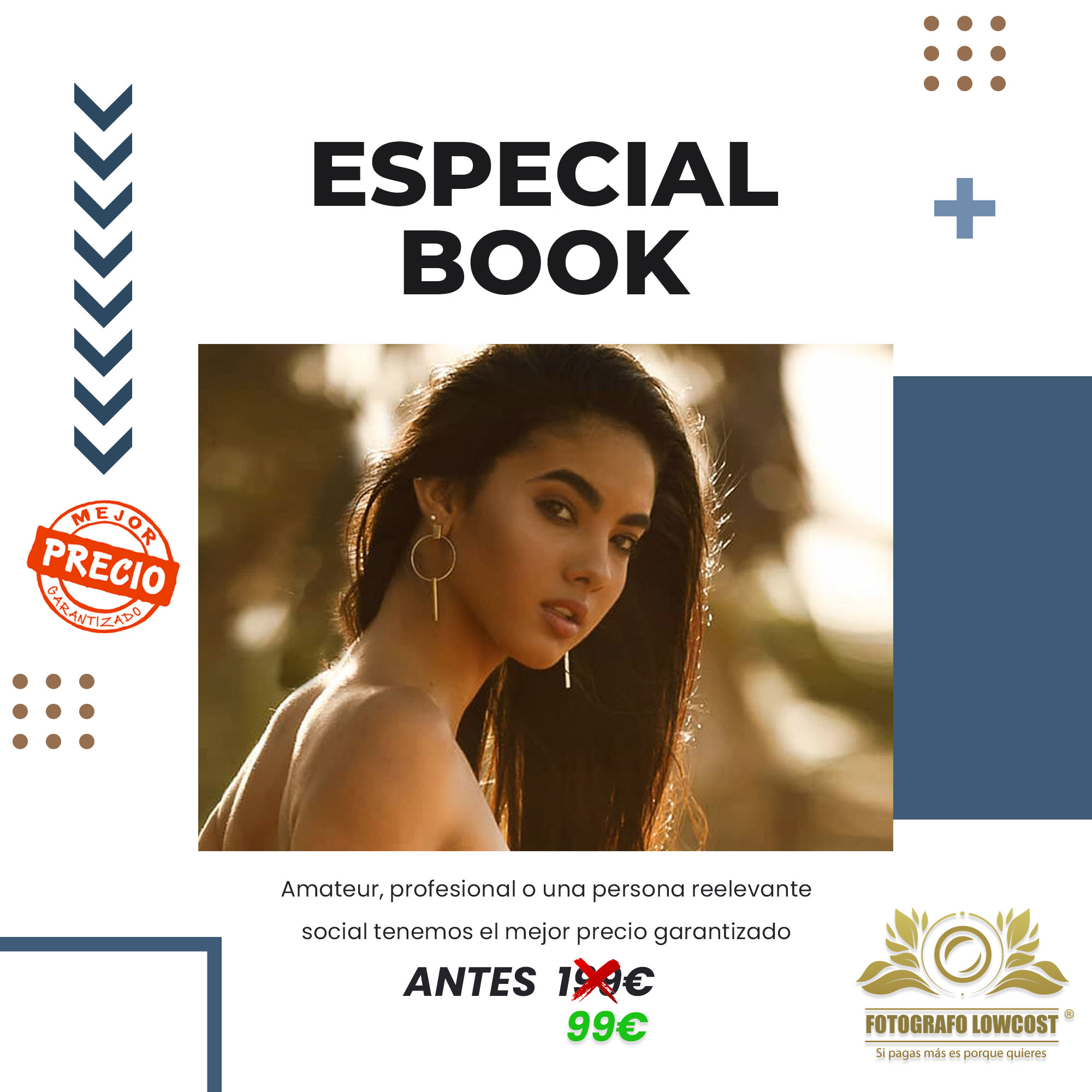 fotografo en book de fotos para amateur o modelos profesionales Valverde de Merida 