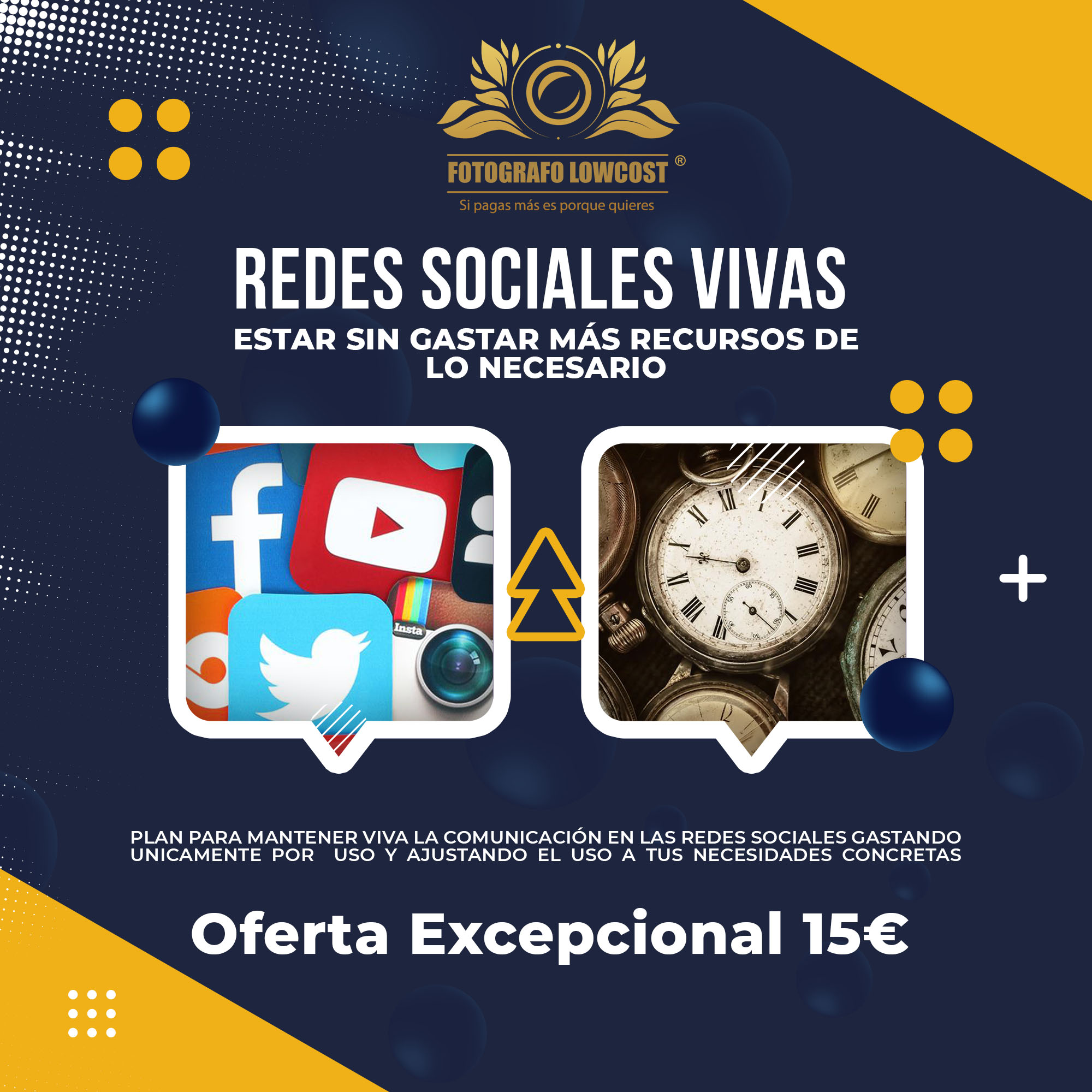 fotografo en gestión de redes sociales low cost La Garrovilla